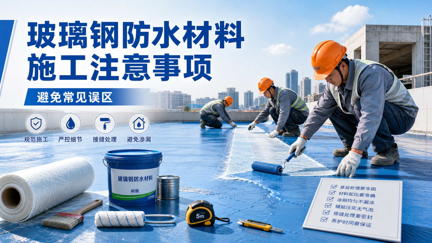 玻璃钢防水材料施工注意事项,避免常见误区 镇江 版